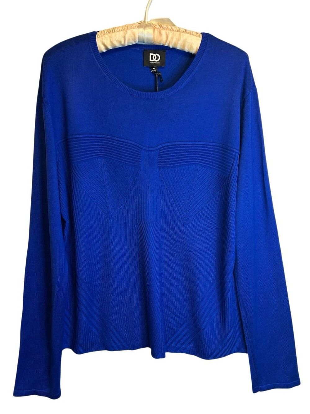 Dee Ocleppo Fiona Rib Stitch Pullover Sweater Sodalite Blue Size XL NWT